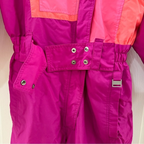Inside Edge Women’s Vintage One Piece Snow Ski Suit Magenta Pink Orange sz Med - Picture 13 of 16